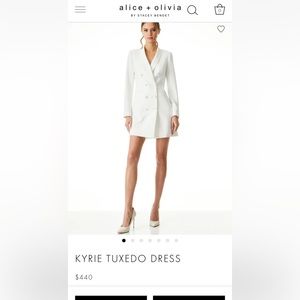 Alice and Olivia Kyrie Tuxedo Dress.